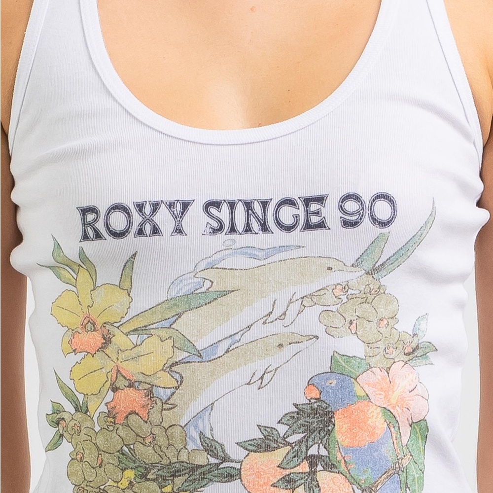 Roxy White Destination Tank Top in Small